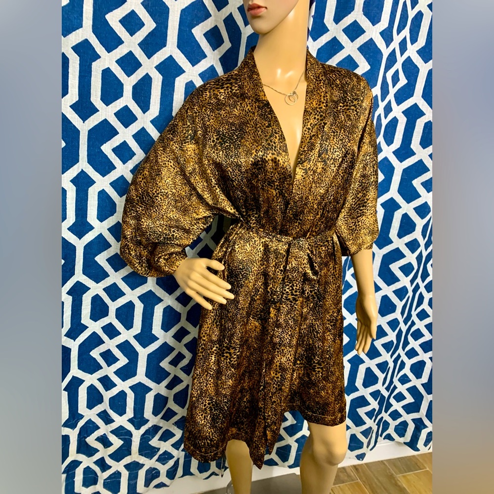Satin Cheetah Robe by Inner Most